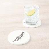 "Zeichnende " Trompete Getränkeuntersetzer (Seite)