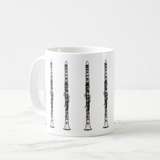 "Zeichnender " Clarinet Kaffeetasse (Vorderseite Links)