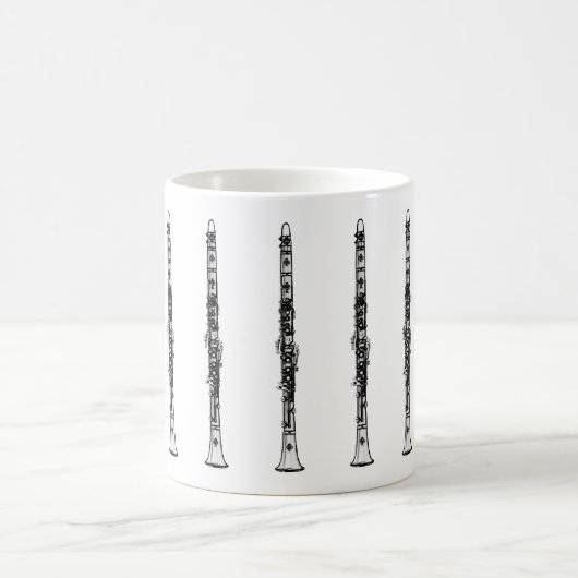 "Zeichnender " Clarinet Kaffeetasse (Mittel)
