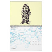 Zeichnender kreativer Federkalender der Kunst 2014 Kalender (Feb 2026)