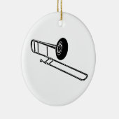 "Zeichnender " Trombone Keramik Ornament (Rechts)