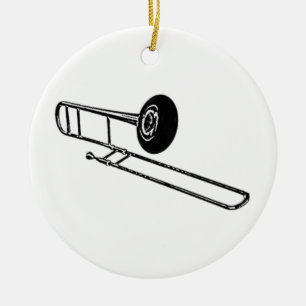 "Zeichnender " Trombone Keramik Ornament