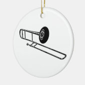 "Zeichnender " Trombone Keramik Ornament (Links)