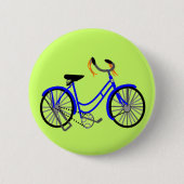 Zeichnendes Fahrrad, Fünfzigerjahre Art Button (Vorderseite)
