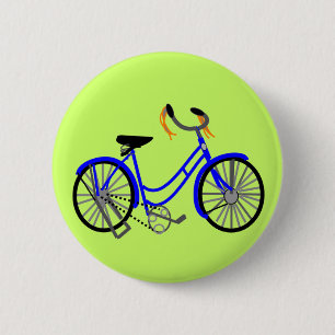 Zeichnendes Fahrrad, Fünfzigerjahre Art Button