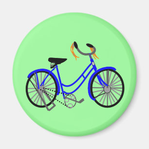 Zeichnendes Fahrrad, Fünfzigerjahre Art Magnet
