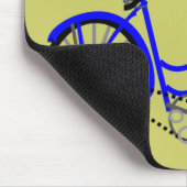 Zeichnendes Fahrrad, Fünfzigerjahre Art Mousepad (Ecke)