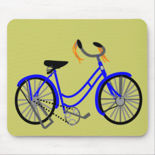 Zeichnendes Fahrrad, Fünfzigerjahre Art Mousepad