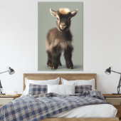 Zeichnendes Portrait einer Babyziege Leinwanddruck (Insitu (Schlafzimmer))