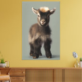 Zeichnendes Portrait einer Babyziege Leinwanddruck (Insitu (Wohnzimmer))