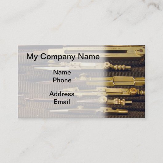 Zeichner-Set-technische zeichnende Werkzeuge Visitenkarte (Vorderseite)