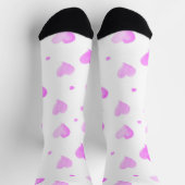 Zeichnet die Wasserfarbpunkte rosa Muster Socken (Oben)