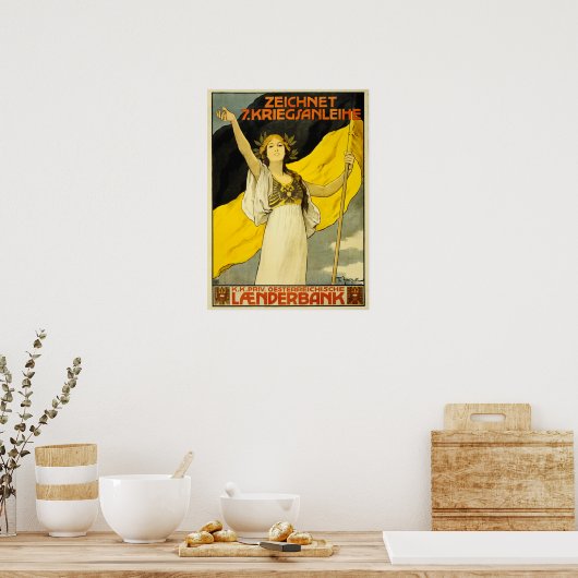 ZEICHNET KRIEGSANLEIHE-Kriegsanleihen Österreich U Poster (Küche)