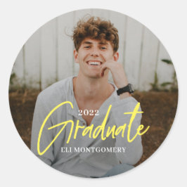 Zeichnete Abschluss-Sticker für Word-bearbeitbare Runder Aufkleber