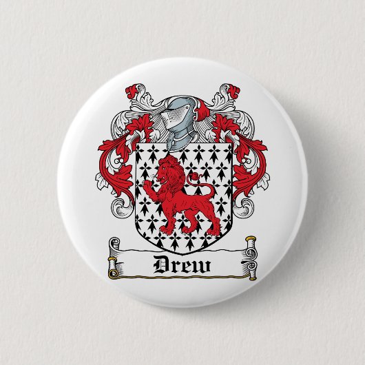 Zeichnete Familienwappen Button (Vorderseite)