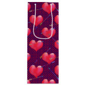 Zeichnete Herzen und Pfeile | Valentinstag Geschenktüte Für Weinflaschen (Vorderseite)