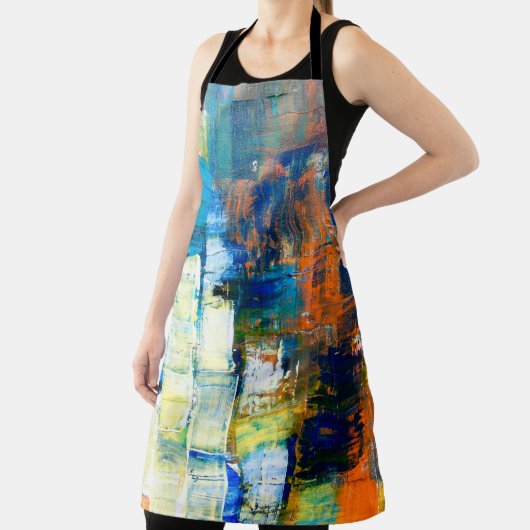 Zeichnete Leinwand Textur. Rot und Blau auf ca. Schürze (InSitu)