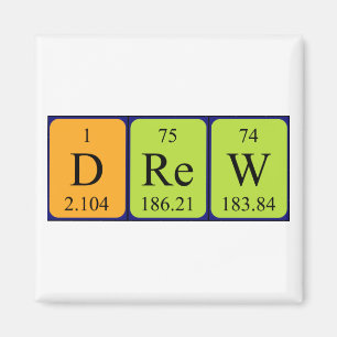 Zeichnete Namenmagneten der periodischen Tabelle Magnet