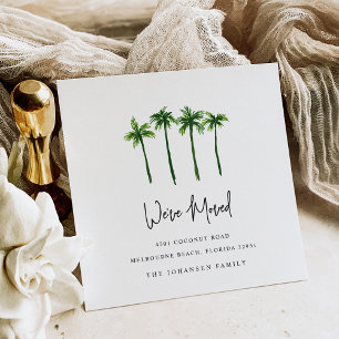 Zeichnete Palm-Bäume Veränderung der Adressenbeweg Ankündigung