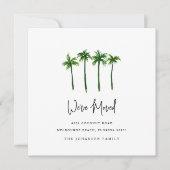 Zeichnete Palm-Bäume Veränderung der Adressenbeweg Ankündigung (Vorderseite)