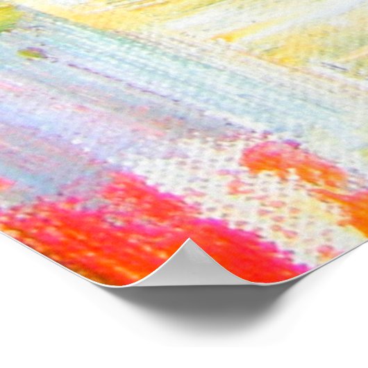 Zeichnete Textur der Leinwand. Rot und Blau auf ca Poster (Ecke)