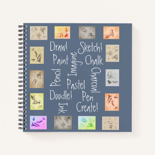 Zeichnetest, Anstrich, Skizze Antiquitätenstudien  Notizblock (Vorderseite)