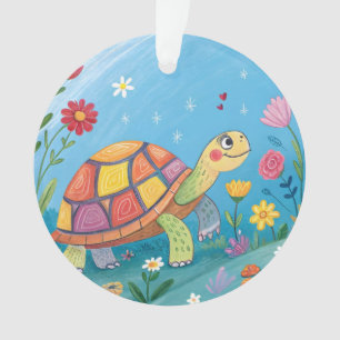 Zeichnung Baby-Schildkröte Ornament