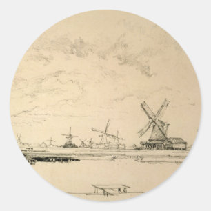 Zeichnung der Aufkleber für Windmühlen