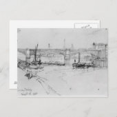 Zeichnung der London Bridge, 1860 Postkarte (Vorne/Hinten)