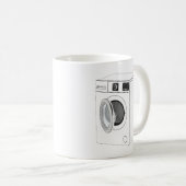 Zeichnung der Waschmaschine Kaffeetasse (VorderseiteRechts)