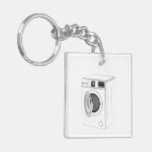 Zeichnung der Waschmaschine Schlüsselanhänger (Vorderseite links)