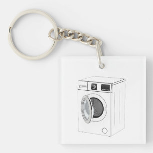 Zeichnung der Waschmaschine Schlüsselanhänger