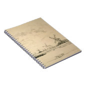 Zeichnung der Windmühlen Notizblock (Rechte Seite)