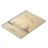 Zeichnung der Windmühlen Notizblock (Linke Seite)