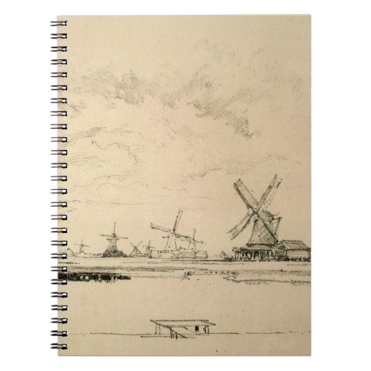 Zeichnung der Windmühlen Notizblock (Vorderseite)
