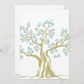 Zeichnung des Olivenbaums Feiertagskarte (Vorne/Hinten)