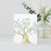 Zeichnung des Olivenbaums Postkarte (Stehend Vorderseite)