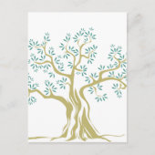 Zeichnung des Olivenbaums Postkarte (Vorderseite)