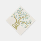 Zeichnung des Olivenbaums Serviette (Ecke)