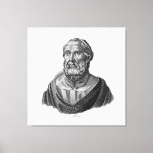 Zeichnung des Porträts des griechischen Philosophe Leinwanddruck