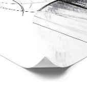 Zeichnung des Porträts einer Frau Poster (Ecke)