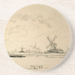 Zeichnung des Untersetzer Windmühlen