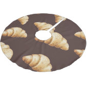 Zeichnung: Desserts, Gebäck nach Muster. Polyester Weihnachtsbaumdecke (Schrägansicht)