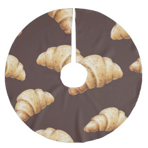 Zeichnung: Desserts, Gebäck nach Muster. Polyester Weihnachtsbaumdecke