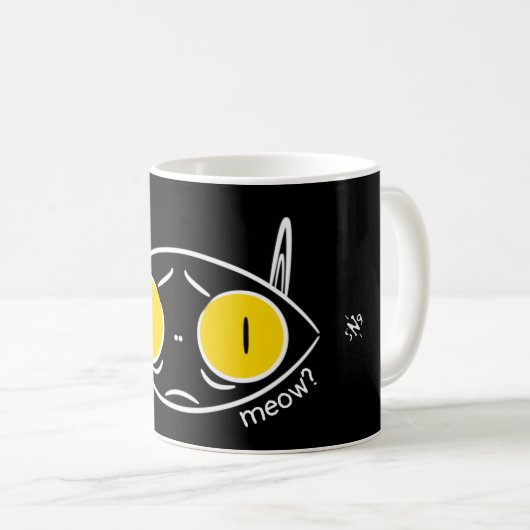 Zeichnung einer hässlichen Katze oder einer niedli Kaffeetasse (VorderseiteRechts)