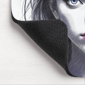 Zeichnung eines jungen Mädchens Mousepad (Ecke)
