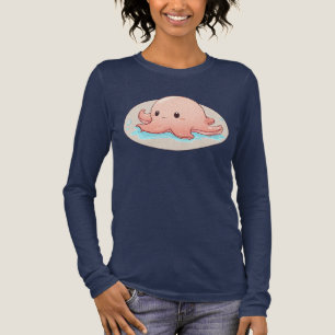 Zeichnung eines rosa Baby-Oktopus Tri-Blend Shirt