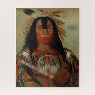 ZEICHNUNG GEORGE CATLIN BUFFALO BULL'S BACK FETT PUZZLE