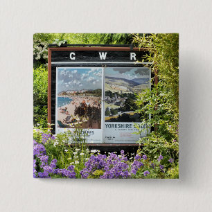 ZEICHNUNGEN FÜR DEN Vintagen BAHNHOF Button