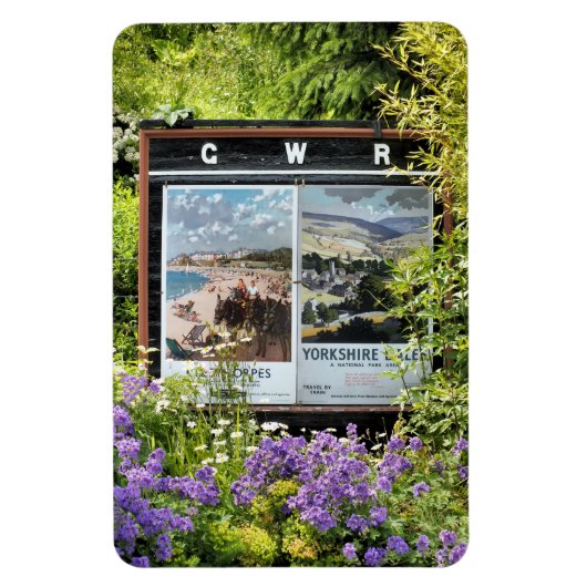 ZEICHNUNGEN FÜR DEN Vintagen BAHNHOF Magnet (Vertikal)